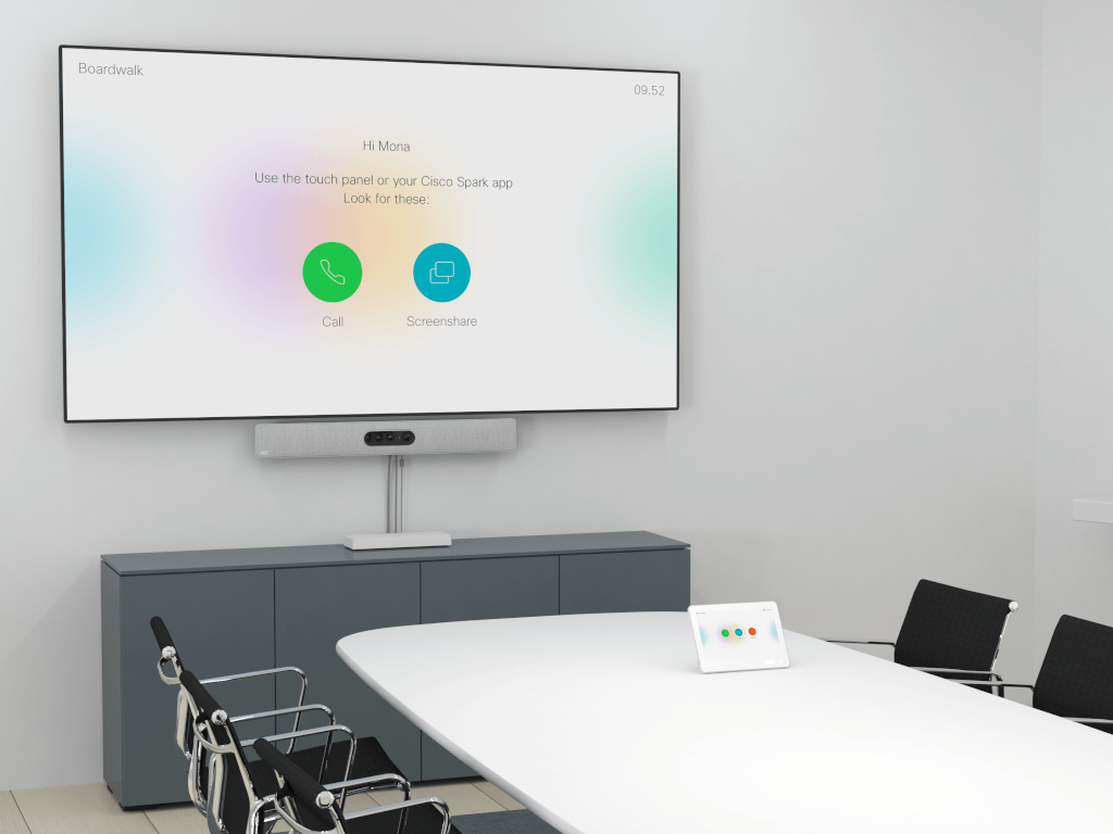 Videokonferenz in Boardrooms - Cisco Webex Room Kit Pro Single mit Cisco Quad Kamera, Cisco Touch Panel und Integration im Konferenzraum